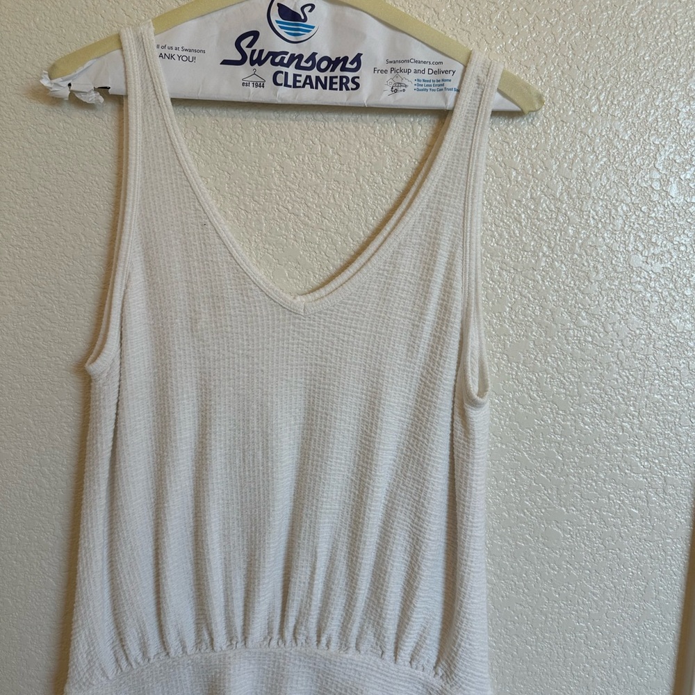 Anthropologie Cream Knit Tank Top